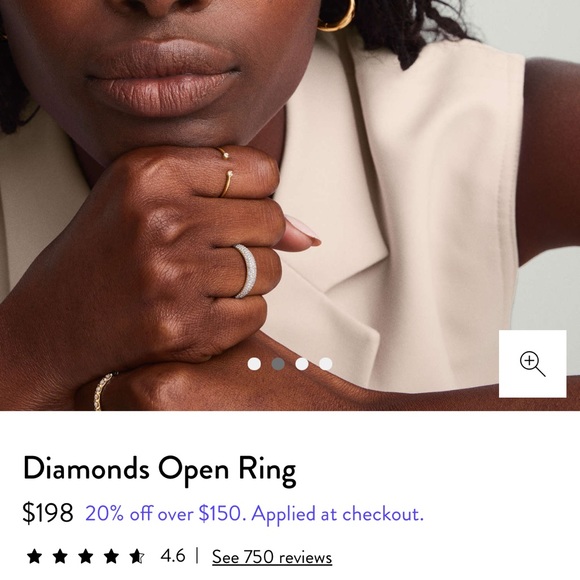 Mejuri Diamonds Open Ring - Picture 3 of 7